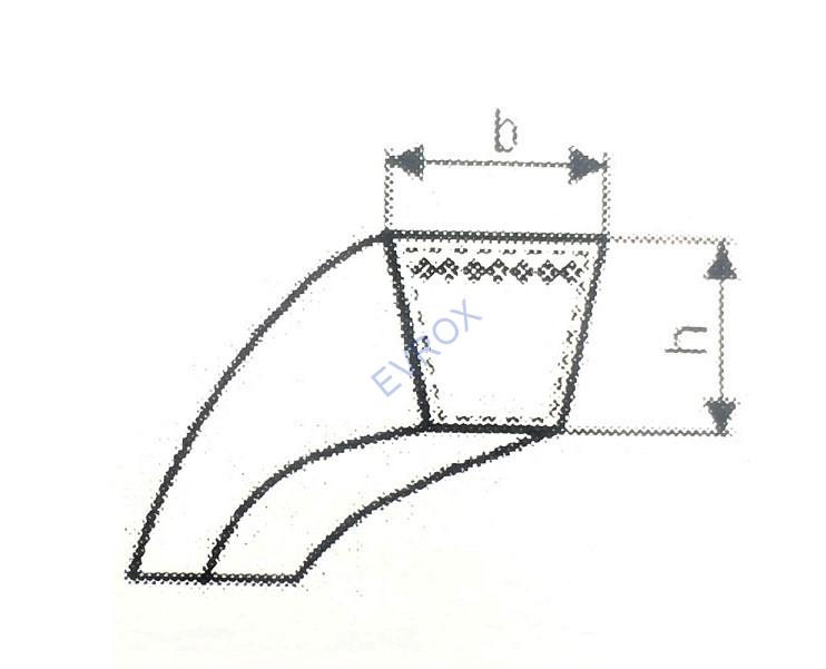 Klinový remeň 10x1100 Li/ 1120 LW