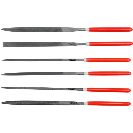 YATO sada 6 Ks ihlových pilníkov 140 mm