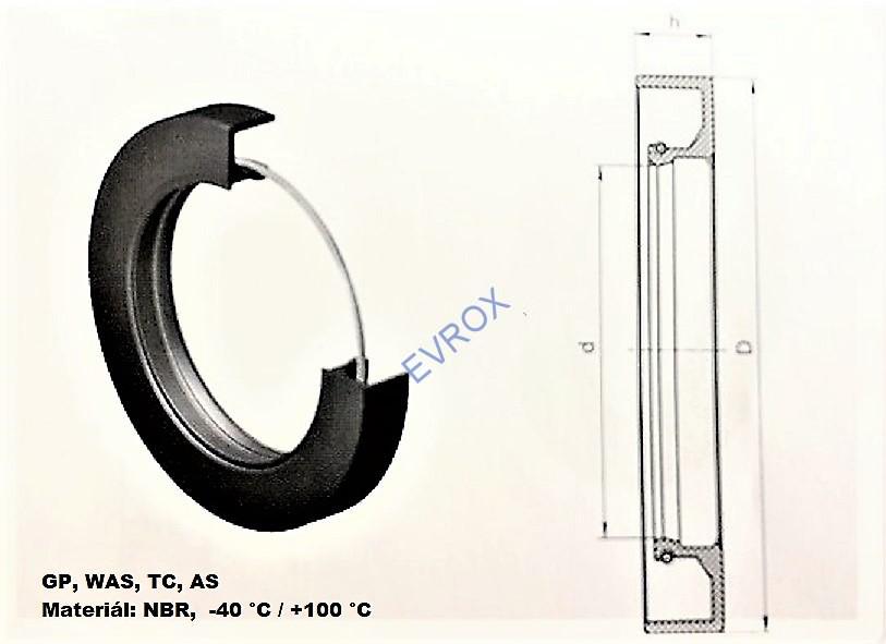 Gufero GP 42x72x10