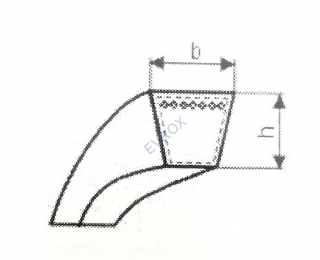 Klinový remeň 13x1100 Li/ 1130 LW