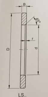 Axiálny krúžok LS 3552, INA